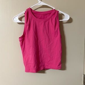 SHEIN Pink Sleeveless Crop Tank Top